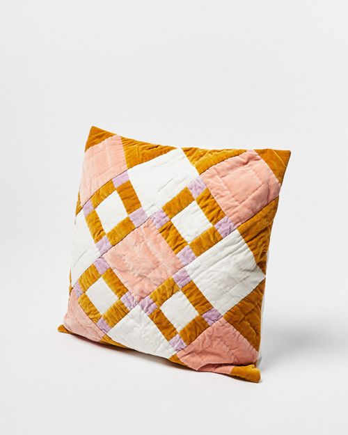 Elio Patchwork Velvet Cushion...