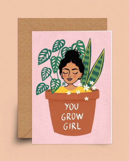 Grow Girl Friendship Card