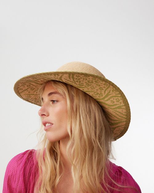 Green Animal Floppy Straw Hat