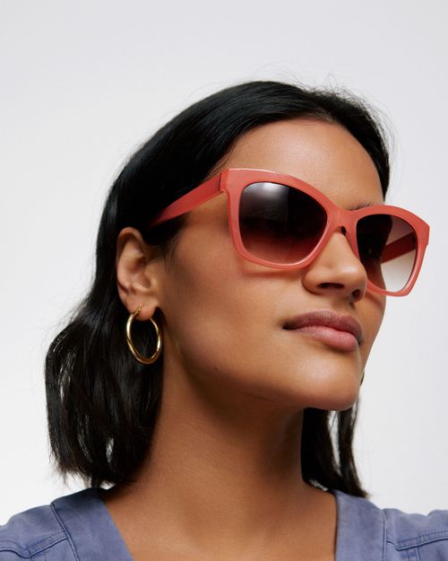 Pink Coral Square Sunglasses