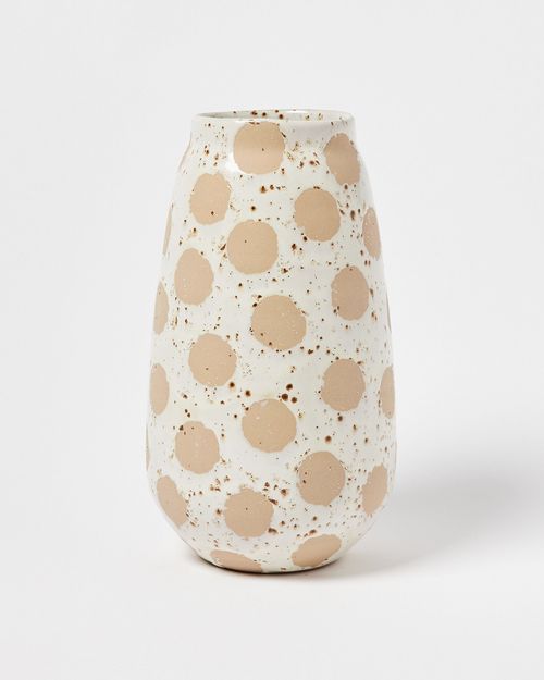 Punto White Spot Ceramic Vase