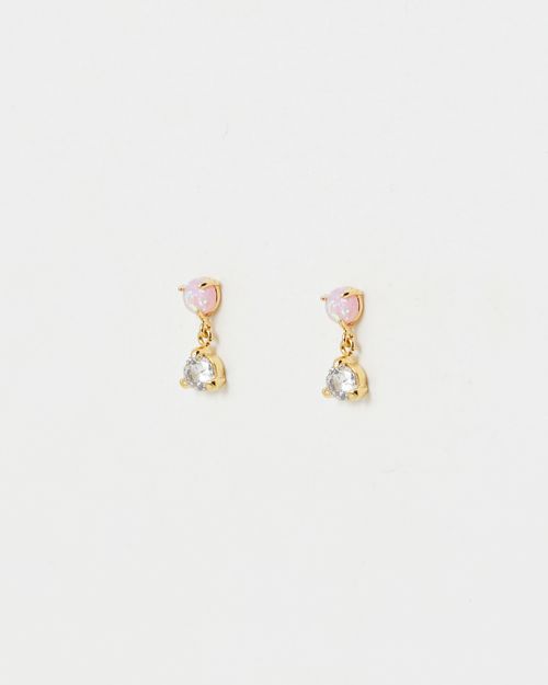 Marina Pink Drop Stud Earrings