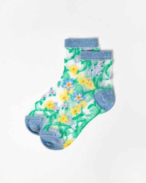 Ditsy Floral Sheer Ankle Sock