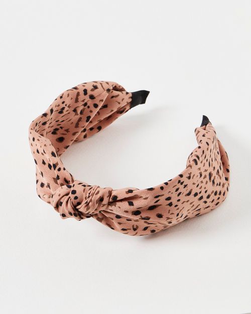 Gigi Brown Animal Print Knot...