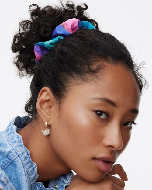 Tina Blue Tidal Wave Scrunchie