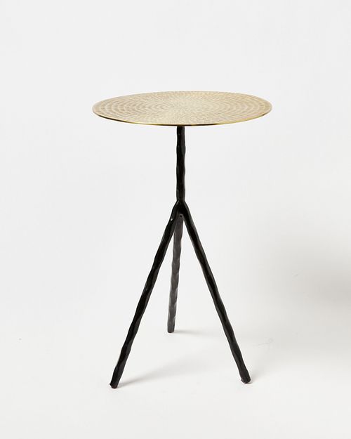 Auki Gold Hammered Side Table