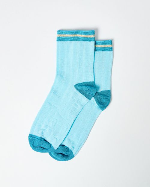 Sporty Blue Ankle Socks