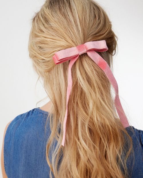 Stefanie Pink Velvet Bow...