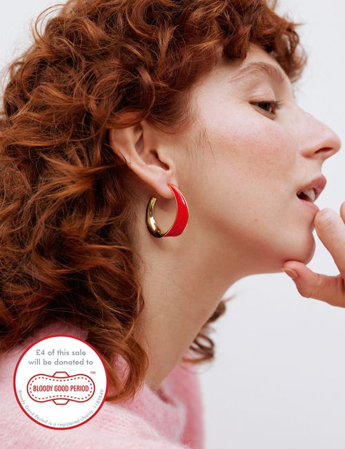 Roxanne Twisted Red Hoop...