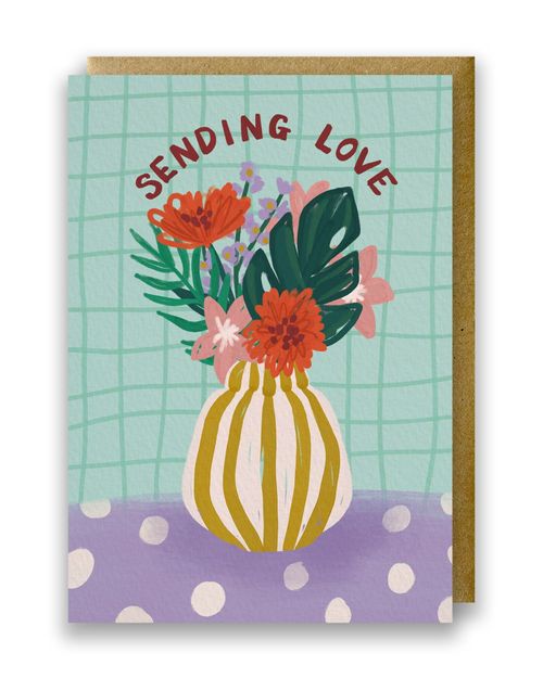 Sending Love Flowers Card