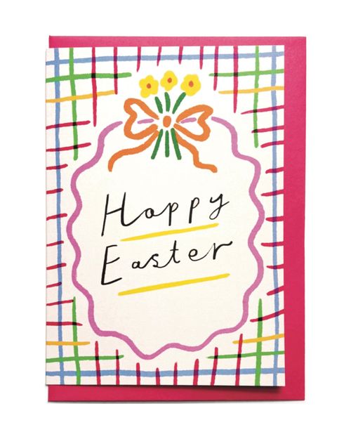 Gingham Happy Easter Card