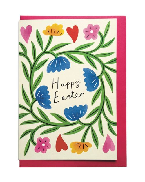 Floral Happy Easter Card