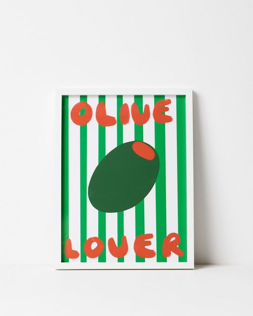 Olive Lover Green Framed Wall...