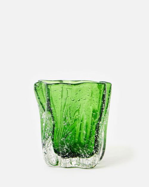 Twisted Green Glass Tealight...