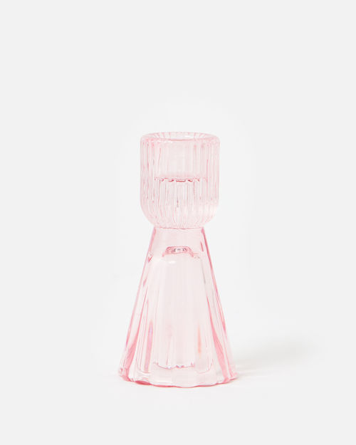 Ula Pink Glass Candlestick...