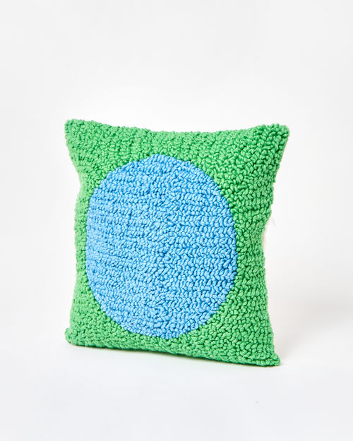 Blue Circle Green Boucle...