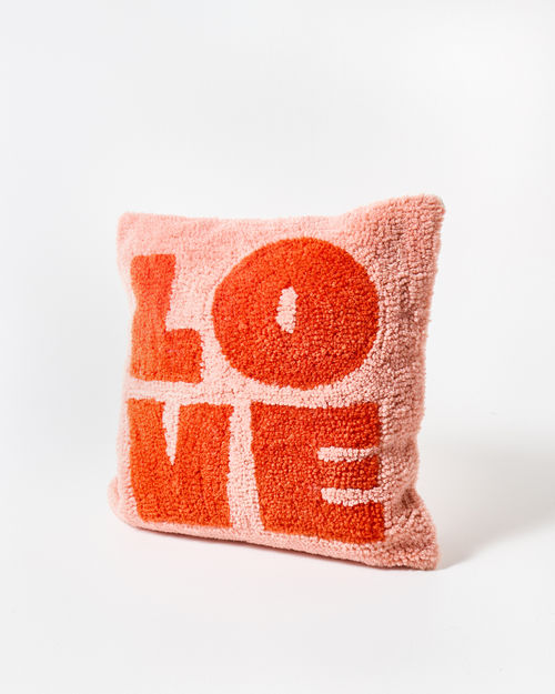 Love Pink Tufted Cushion...