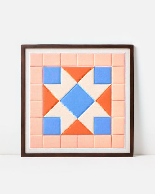 Patchwork Embroidered Framed...