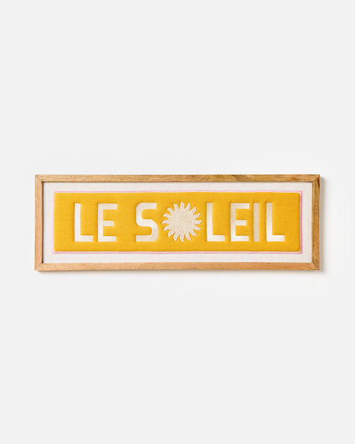 Le Soleil Embroidered Framed...