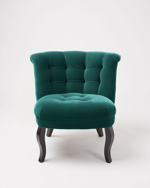 Velvet Ocean Blue Tub Chair