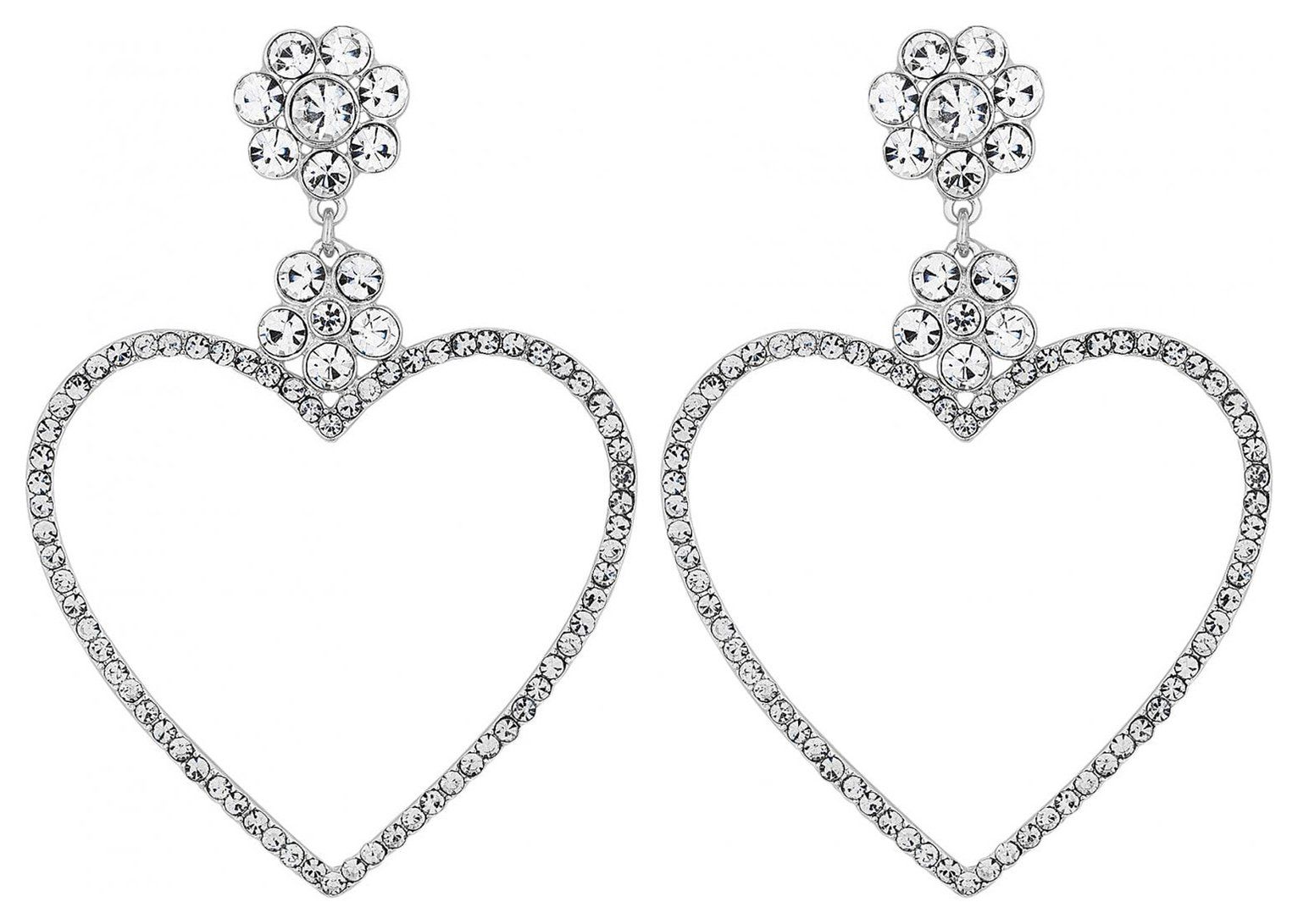Lipsy heart earrings sale