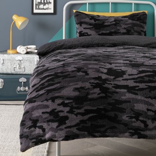 Argos Home Camo Fleece Grey...