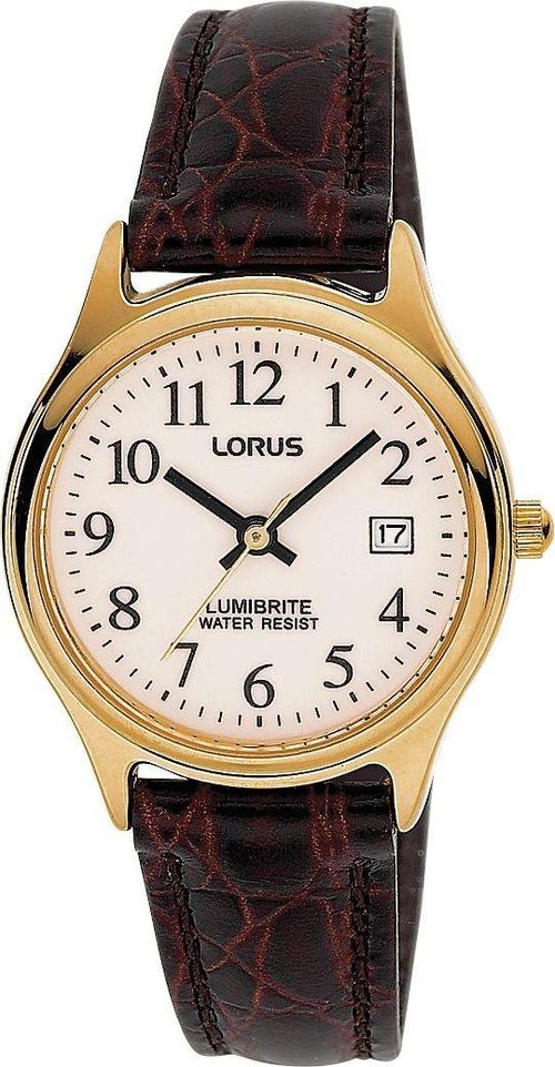 Lorus Ladies Brown Leather...