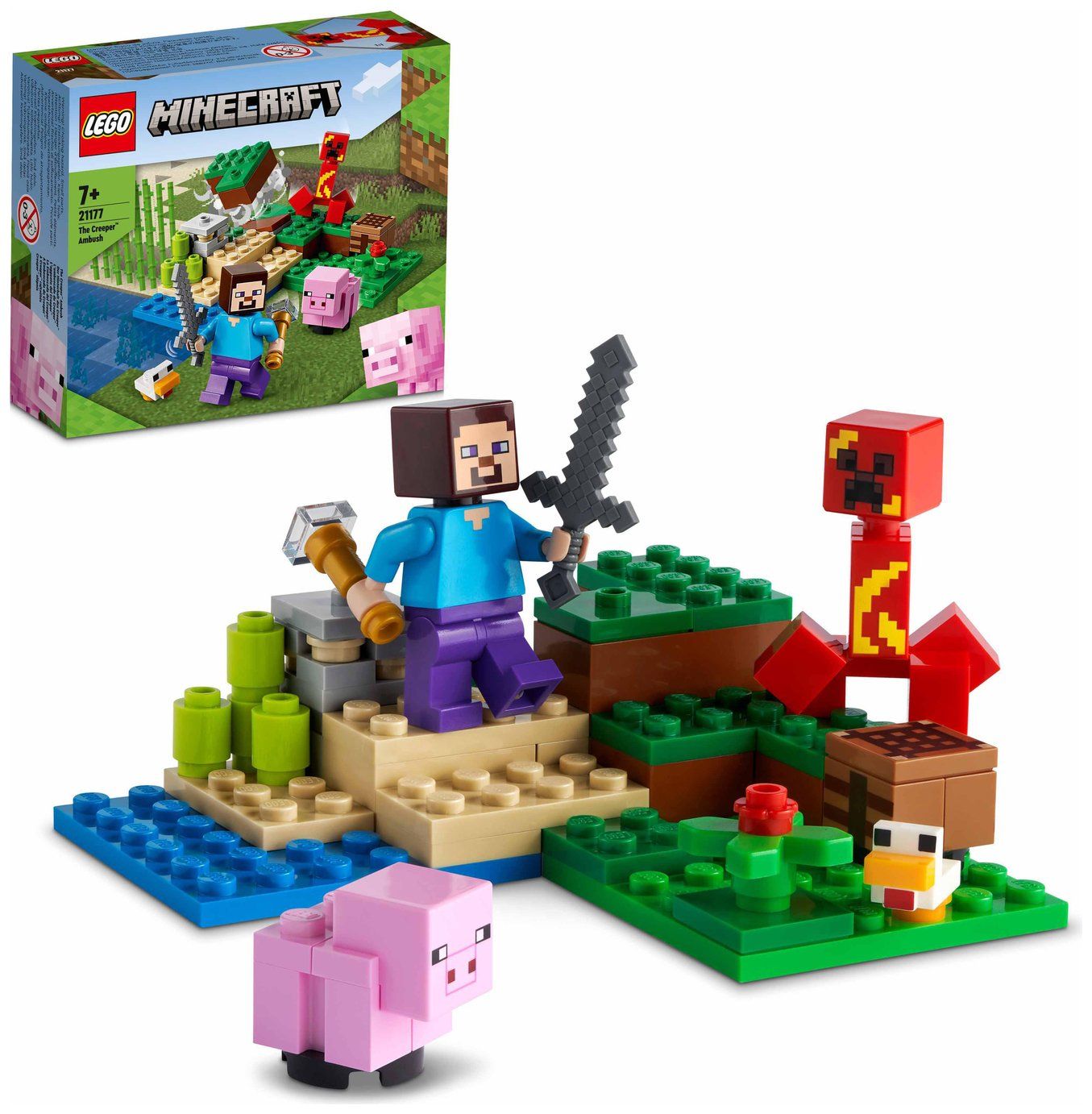 LEGO Minecraft The Creeper Ambush with Pig Figures Set 21177