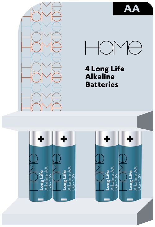 HOME AA Alkaline Batteries -...