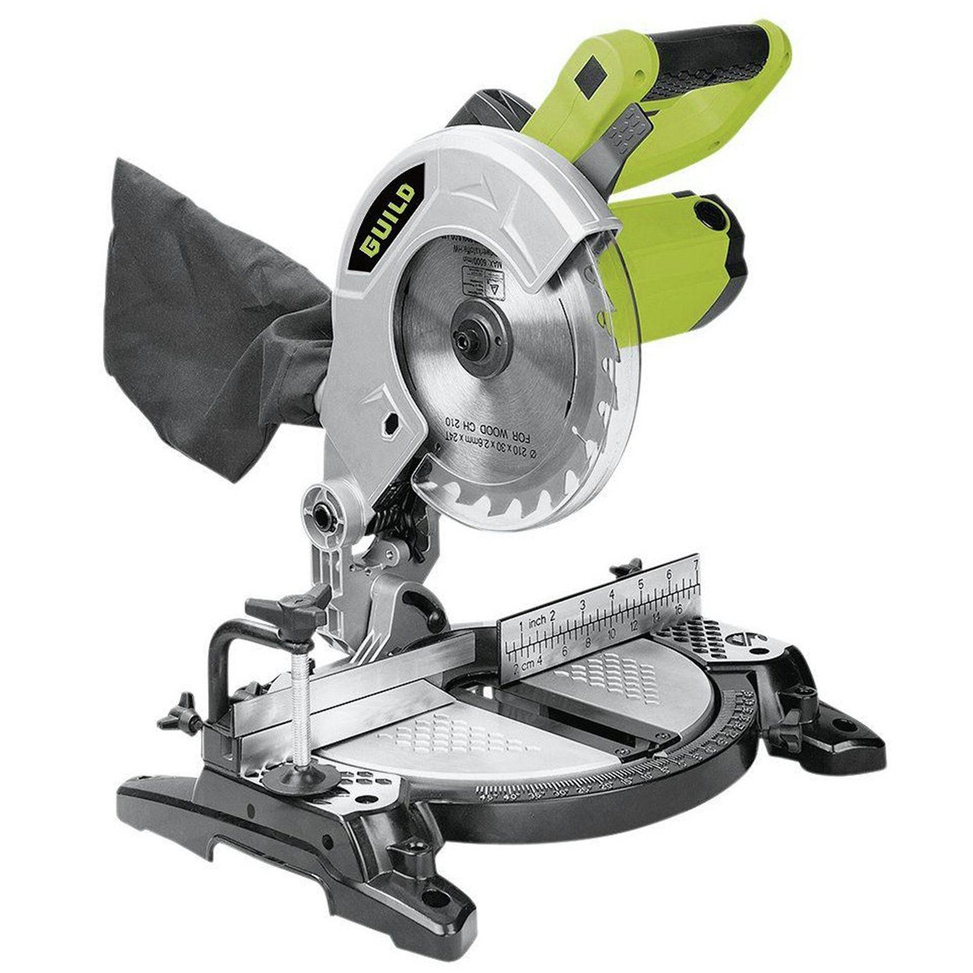 Guild 210mm Compound Mitre Saw 1200W 90.00 Mirror Online