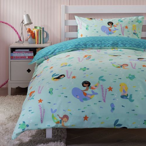 Argos Home Mermaids Blue Kids...