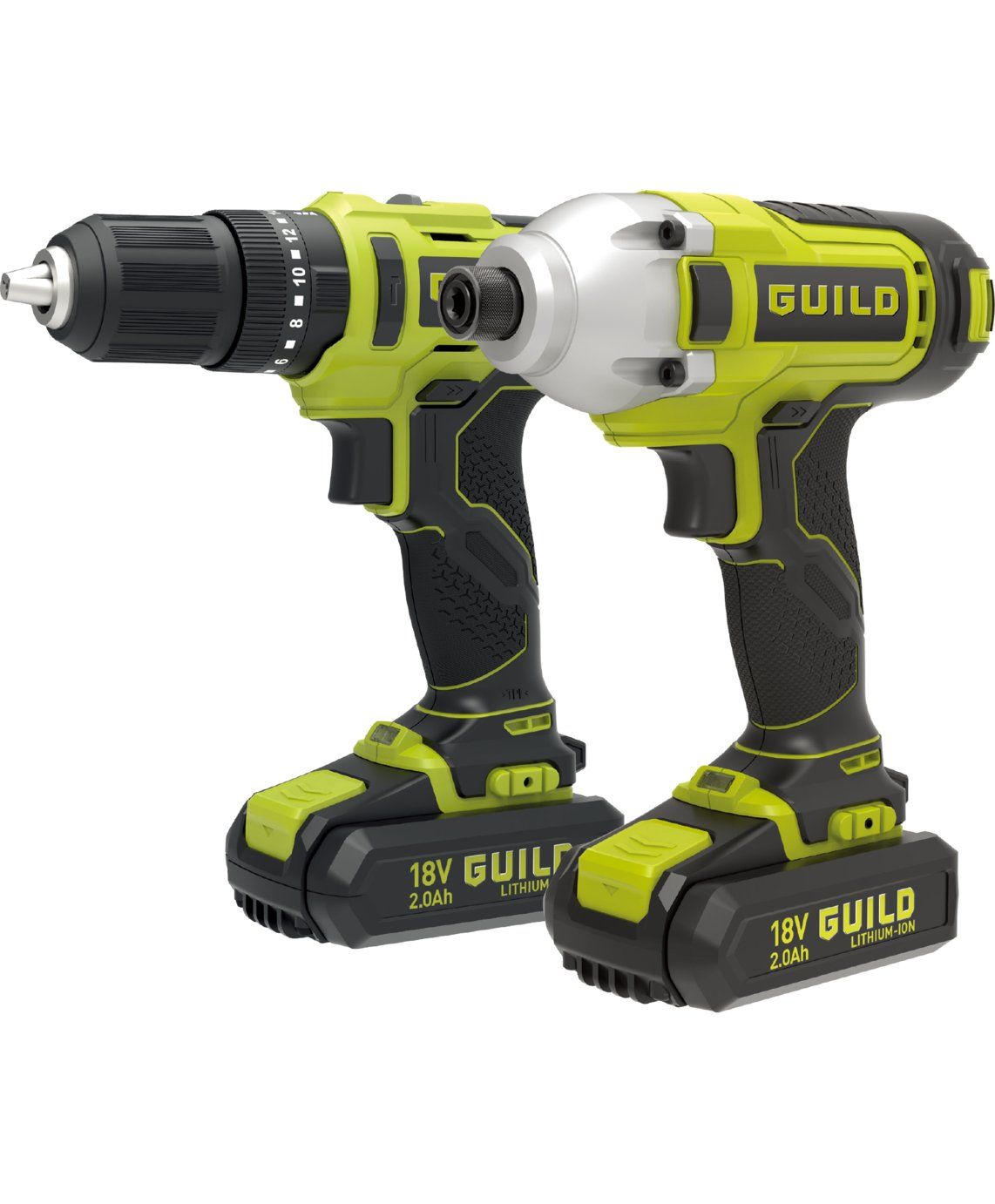 Guild 2.0AH Cordless Combi Drill and Impact Driver 18V 110.00