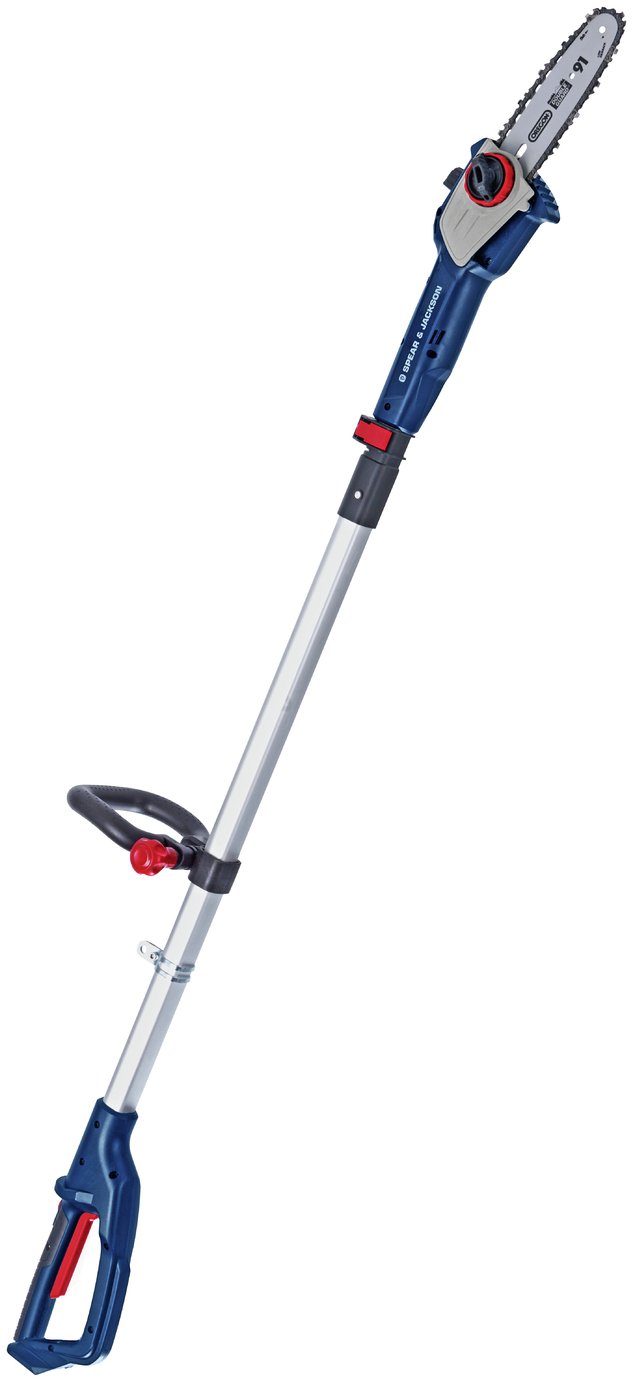 spear & jackson s18ehp cordless pole hedge trimmer
