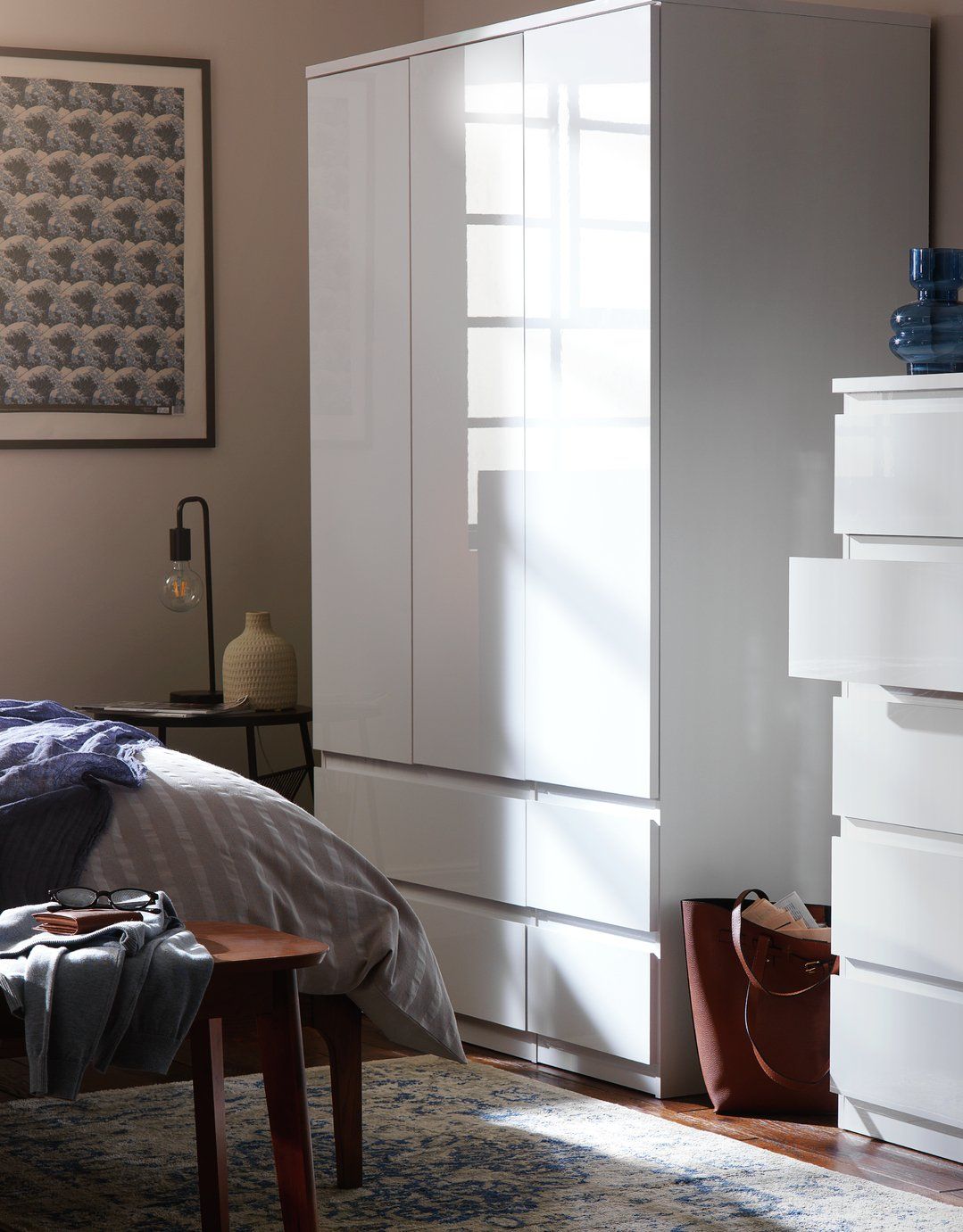 Nubi 3 door online 2 drawer wardrobe