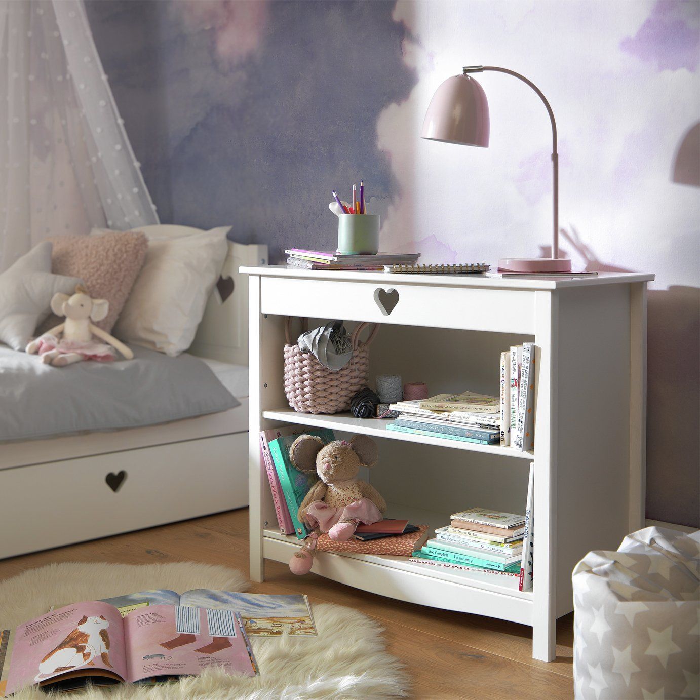 argos mia dolls house bookcase