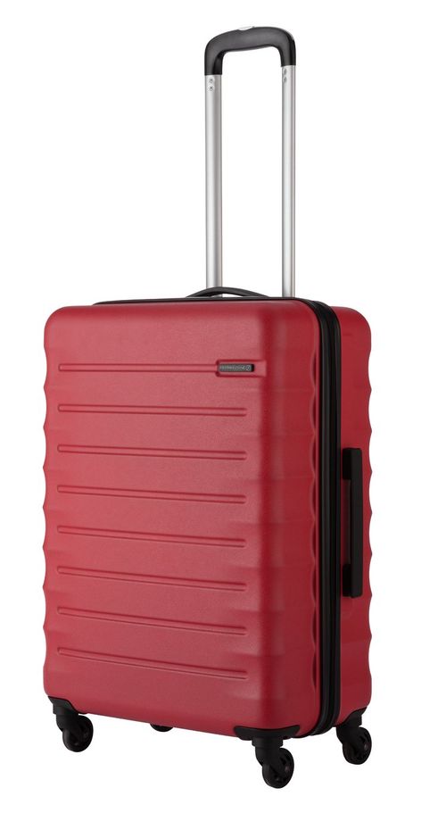 Featherstone 4 Wheel Hard Medium Suitcase - Red