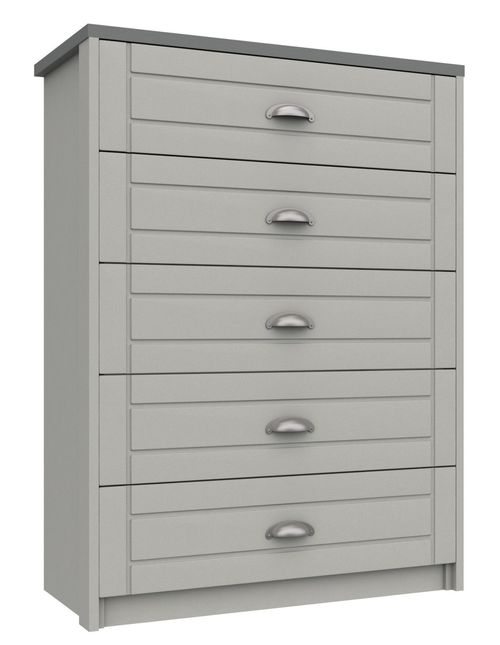 Kielder 5 Drawer Chest - Grey