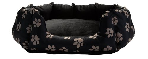 Paw Print Oval Pet Bed -...