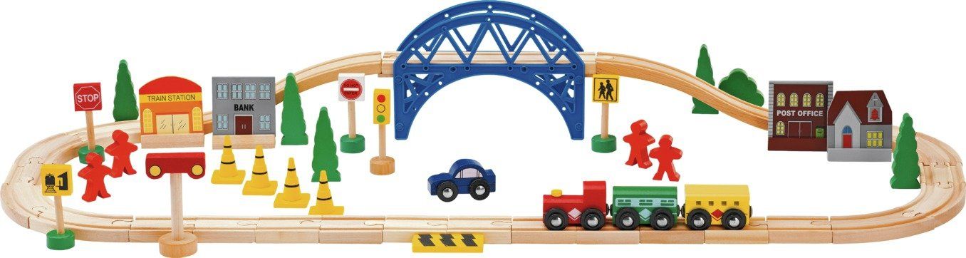 argos wooden train set