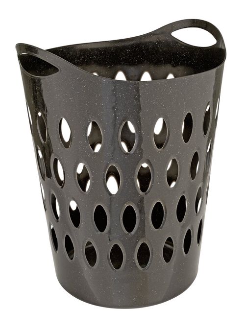 Argos Home Flexible Glitter Laundry Basket - Black