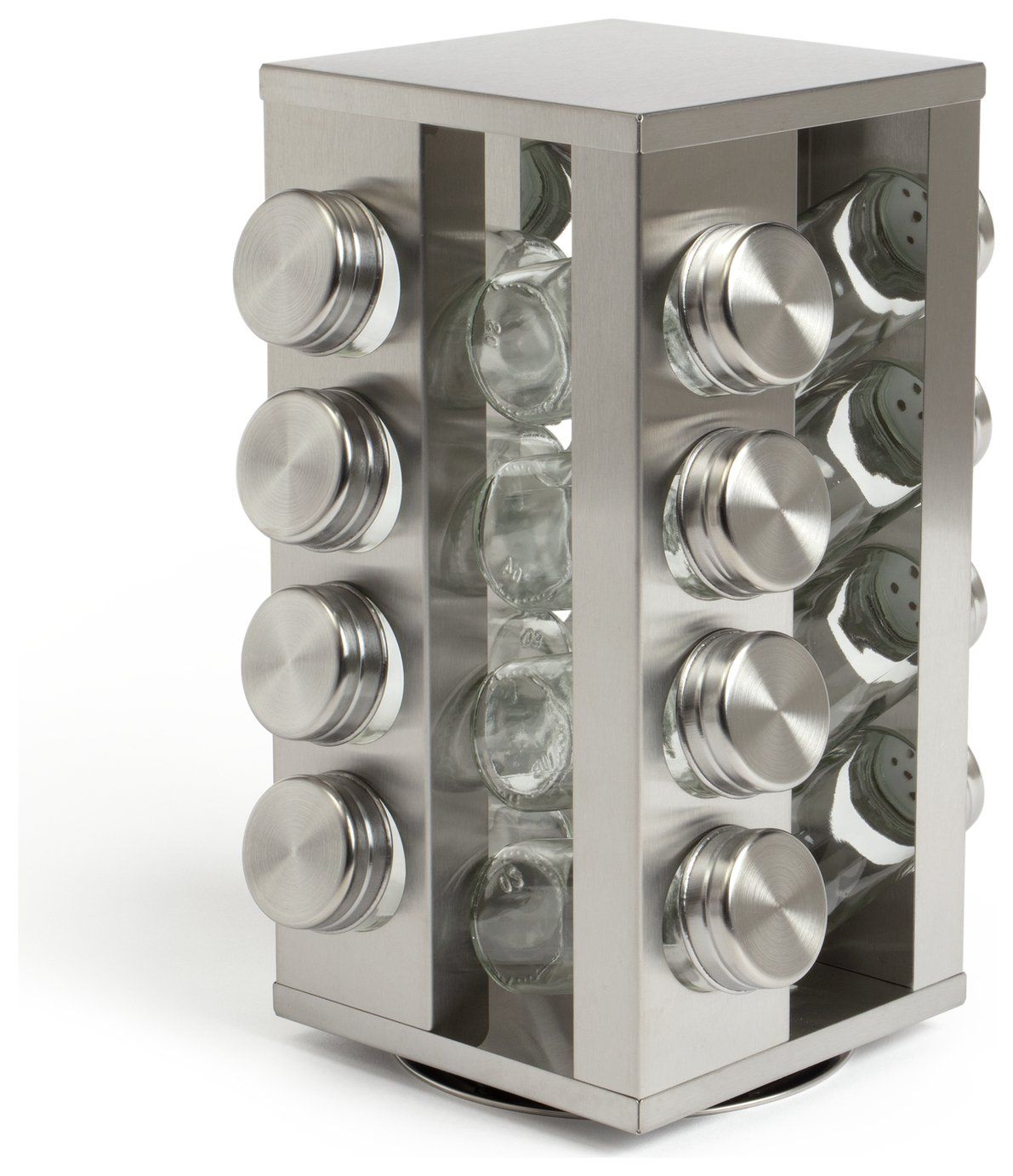 Habitat 16 Jar Stainless Steel Revolving Spice Rack 20.00