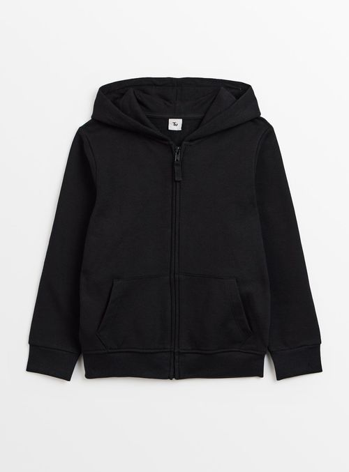 Black Zip-Through Hoodie 9...