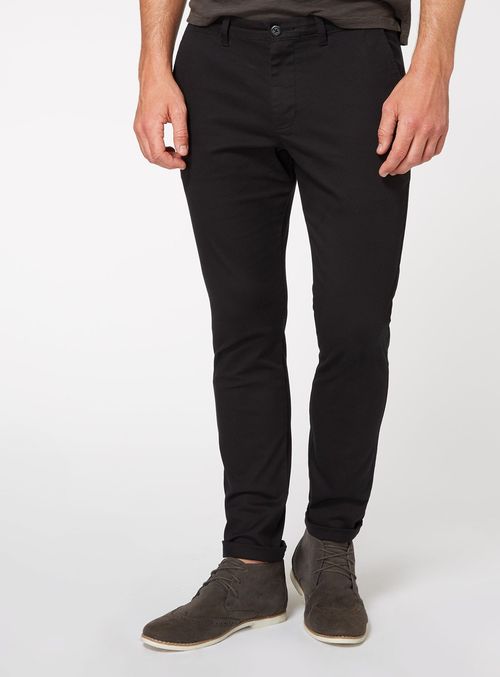 Black Slim Fit Chinos With...