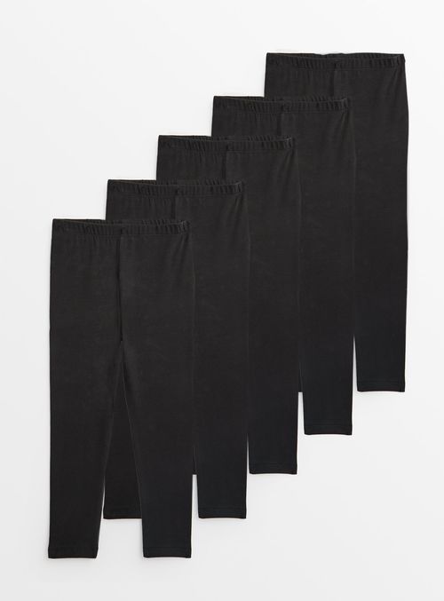 Black Leggings 5 Pack 9 years