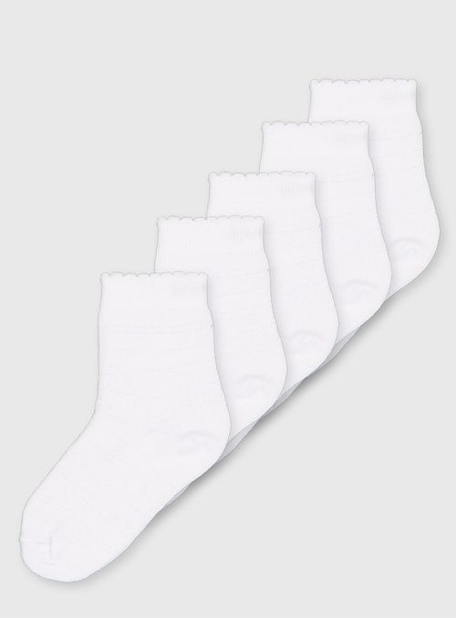 White Sparkle Stripe Socks 5...