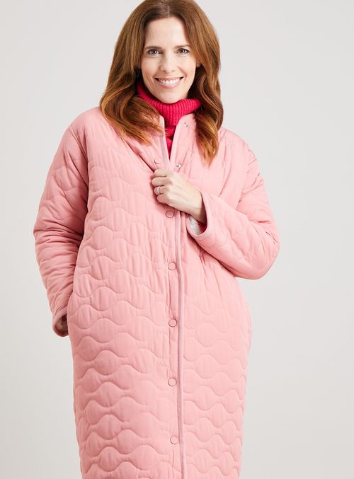 Pink Reversible Quilted/Borg...