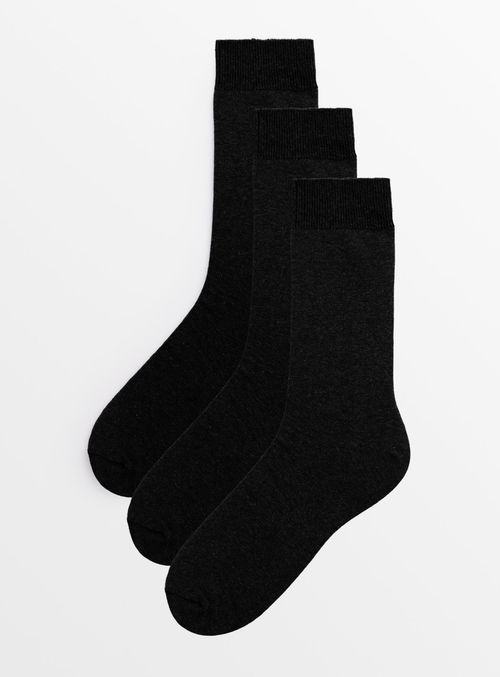 Black Socks 3 Pack - 6-8.5