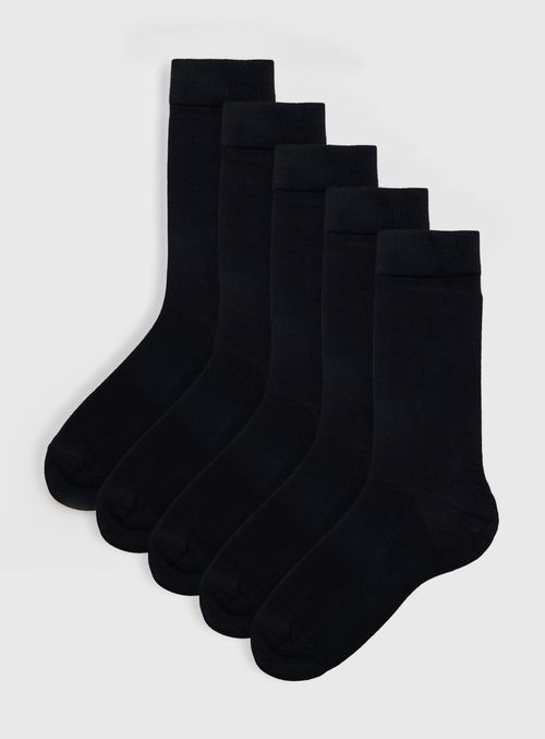 Black Bamboo Ankle Socks 5...