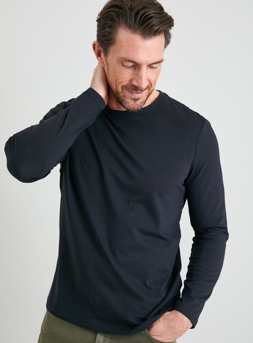 Black Jersey Long Sleeve...