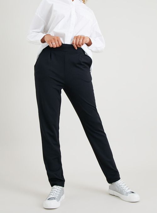 Buy Navy Straight Leg Velvet Coord Trousers 10L, Trousers